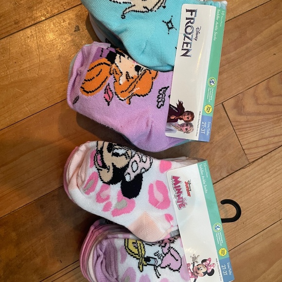 Toddler Ankle Socks Frozen and Minnie Disney 20 pair 2T - 3T - Picture 1 of 6